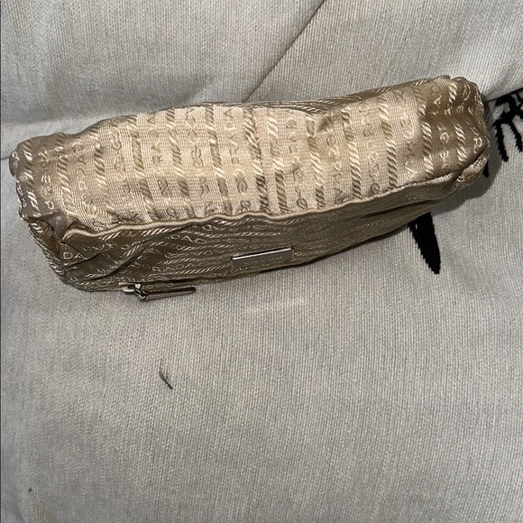 Prada Milano Tan Nylon Crossbody Bag long adjustable strap silver hardware - Picture 14 of 15